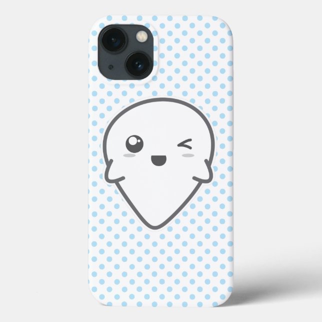 Kawaii Winking Ghost iPad Case (Back)