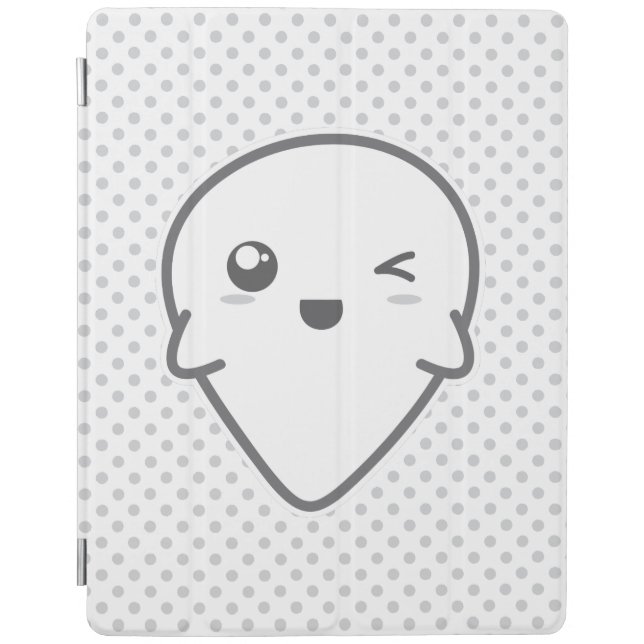 Kawaii Winking Ghost iPad Case (Front)