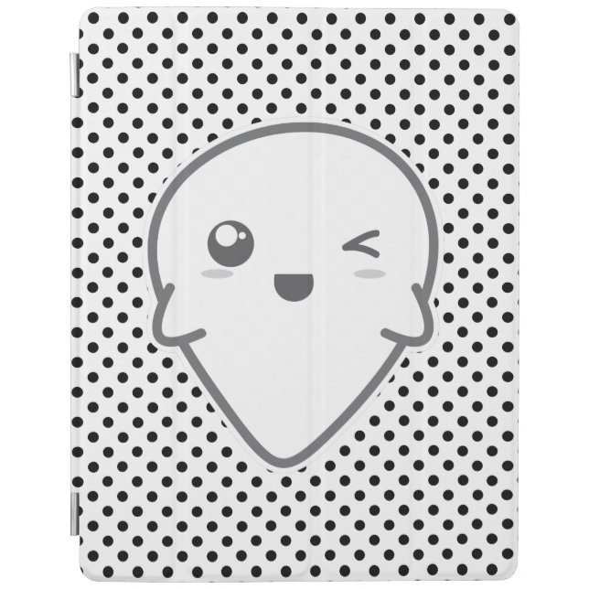 Kawaii Winking Ghost iPad Case (Front)