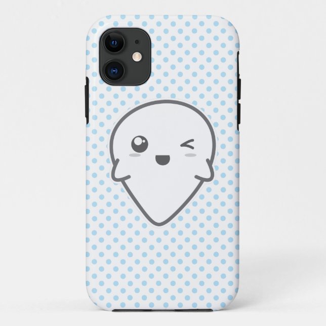 Kawaii Winking Ghost iPhone Case (Back)