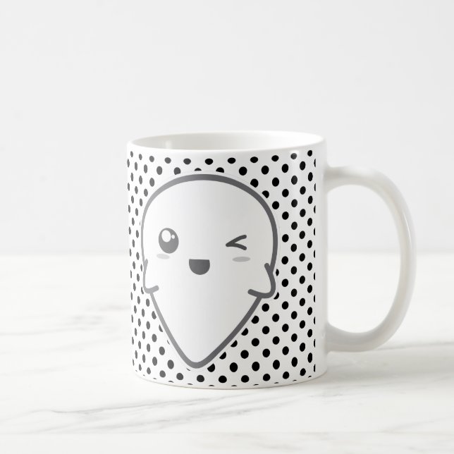 Kawaii Winking Ghost Mug (Right)