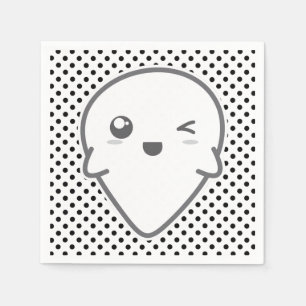 Kawaii Winking Ghost Napkins