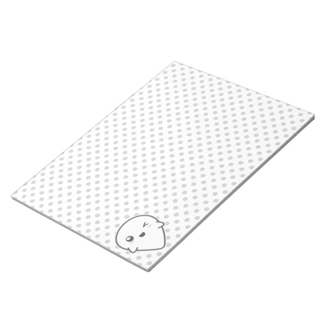 Kawaii Winking Ghost Notepad (Angled)