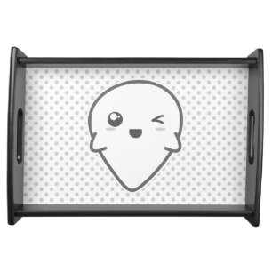 Kawaii Winking Ghost Serving Tray