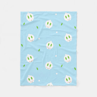 Kawaii Winter Snow Bunny Fleece Blanket