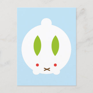 Kawaii Winter Snow Bunny Postcard
