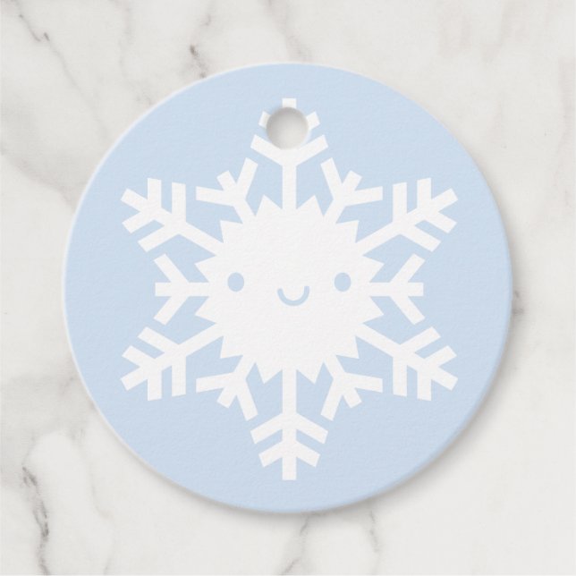 Kawaii Winter Snowflake Favor Tags (Front)