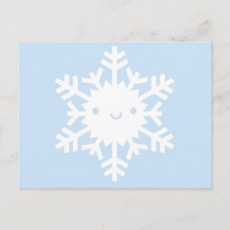 Kawaii Winter Snowflake Postcard