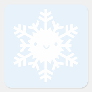 Kawaii Winter Snowflake Square Sticker