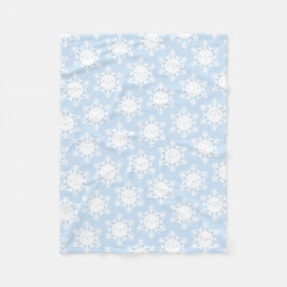 Kawaii Winter Snowflakes Fleece Blanket