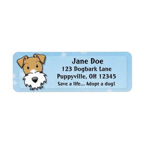 Kawaii Wire Fox Terrier Address Labels