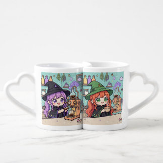 Kawaii Witch Best Friends Coffee Lovers Mug Set