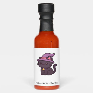 Kawaii Witch Cat in Purple Hat Classic T-Shirt Hot Sauces