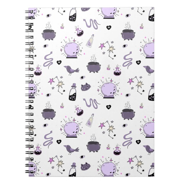 Kawaii Witch Pattern Notebook (Front)