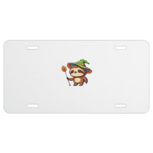 kawaii witch sloth Classic T-Shirt License Plate