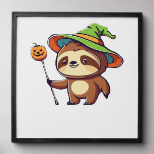 kawaii witch sloth Classic T-Shirt Peel And Stick Photo Tile