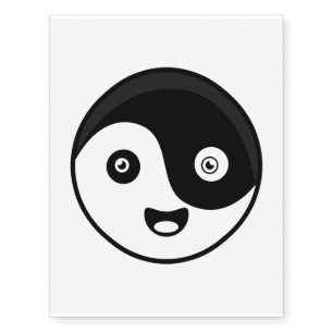 Kawaii Yin Yang Temporary Tattoos