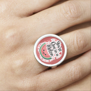 Kawaii "You're One in a Melon" Cute Watermelon Pun Ring