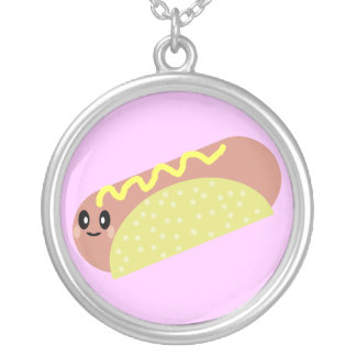Kawaii Yummy Hot Dog Sterling Silver Necklace