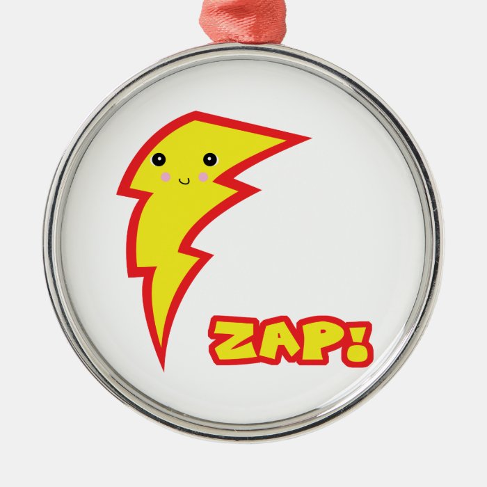 kawaii zap lightning bolt ornaments