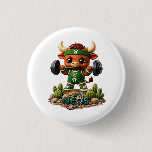Kawaii Zodiac Neos Taurus Button