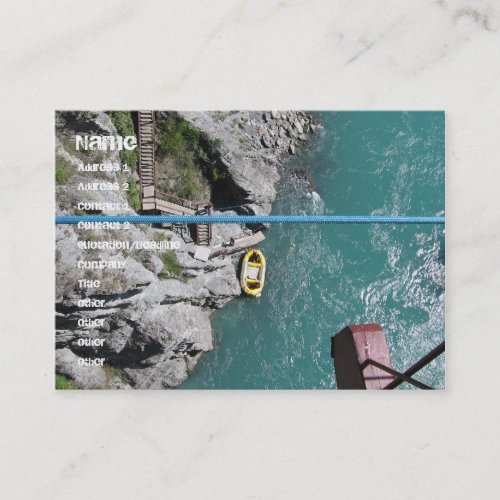 Kawarau Bridge Bungy POV Queenstown New Zealand Business Card