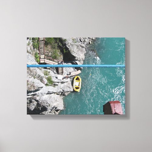 Kawarau Bridge Bungy POV Queenstown New Zealand Canvas Print