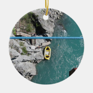 Kawarau Bridge Bungy POV, Queenstown, New Zealand Ceramic Ornament