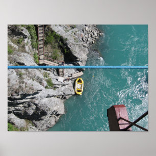 Kawarau Bridge Bungy POV, Queenstown, New Zealand Poster