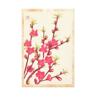 Kawarazaki Shodo Floral Calendar of Japan Cherry Canvas Print