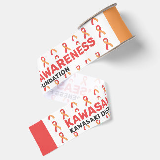 Kawasaki Disease Awareness Pattern Ribbon