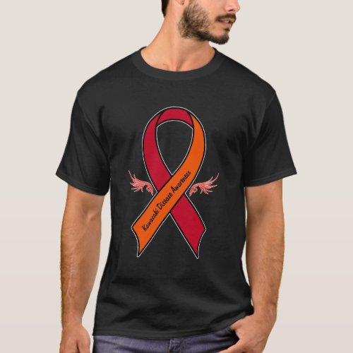 Kawasaki Disease Awareness Ribbon with Wings T_Shirt