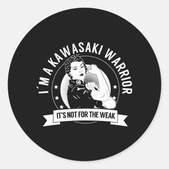 Kawasaki Warrior Nftw Kawasaki Disease Awareness Classic Round Sticker (Front)