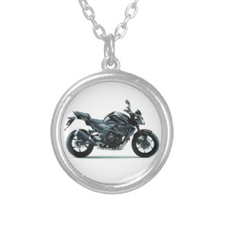 kawasaki z750 ed.2009 silver plated necklace
