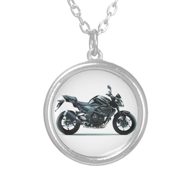 kawasaki z750 ed.2009 silver plated necklace (Front)