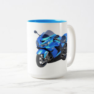 Kawasaki ZX-14R Ninja (Blue) Two-Tone Coffee Mug