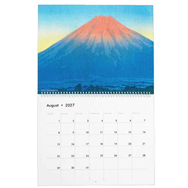 Kawase Hasui Scenery 2 large Calendar (Aug 2027)