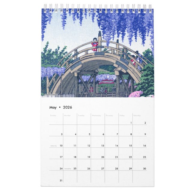 Kawase Hasui Scenery Calendar (May 2026)