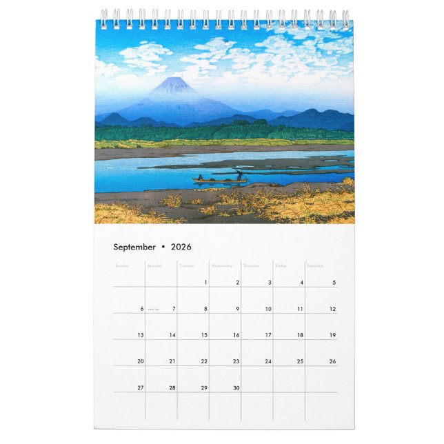 Kawase Hasui Scenery Calendar (Sep 2026)