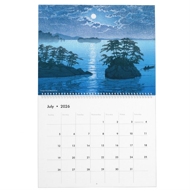 Kawase Hasui Scenery Calendar (Jul 2026)