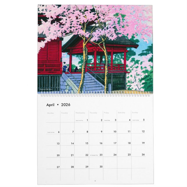 Kawase Hasui Scenery (S) Calendar (Apr 2026)