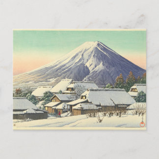 Kawase Hasui Winter Village Postcard