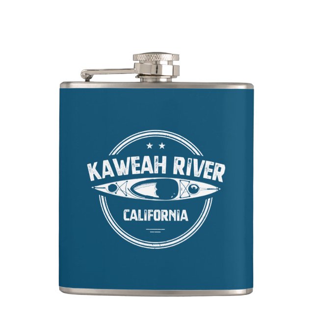Kaweah River California Kayaking Flask (Front)