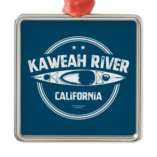 Kaweah River California Kayaking Metal Ornament