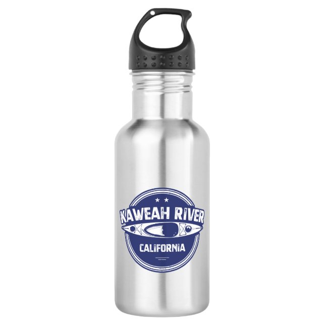 Kaweah River California Kayaking Stainless Steel Water Bottle (Front)