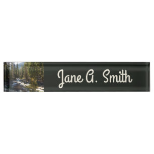 Kaweah River in Sequoia National Park Desk Name Plate