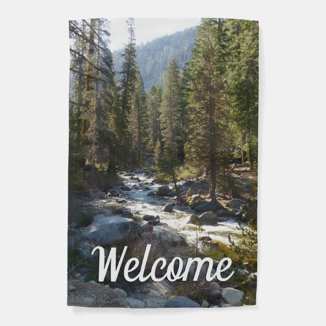 Kaweah River in Sequoia National Park Garden Flag (Front)