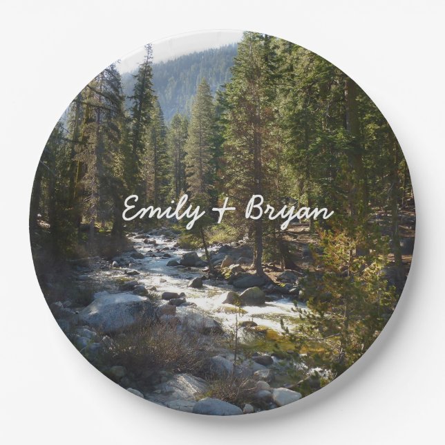 Kaweah River in Sequoia National Park Paper Plates (Front)