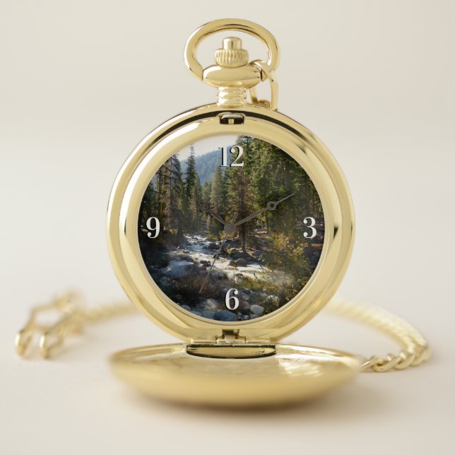 Kaweah River in Sequoia National Park Pocket Watch (Inside)