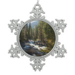 Kaweah River in Sequoia National Park Snowflake Pewter Christmas Ornament
